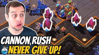 EVERYONE would quit after THIS, but not me! | Cannon Rush in Grandmaster #59 StarCraft 2