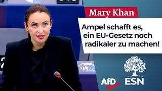 Ampel schafft es, ein EU-Gesetz noch radikaler zum machen! – Mary Khan (AfD)