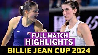 Emma Raducanu vs Rebecca Marino Highlights Today BJK Tennis - Billie Jean King Cup 2024