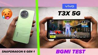 vivo T3x 5G Bgmi Test with fps meter heating and battery test | vivo t3 5g pubg test