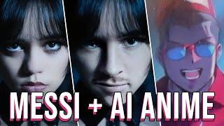 Messi + Wednesday dance + Skibidi dom dom yes yes but AI Anime Version