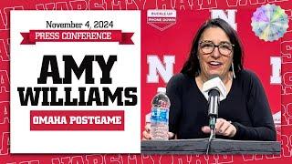 Amy Williams Huskers Dominate In Season Debut | Nebraska Basketball Press Conference