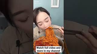 Spicy noodles mukbang ️  #asmr #spicynoodles