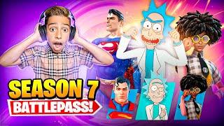 *NEW* SEASON 7 BATTLEPASS in FORTNITE! (RICK & MORTY + SUPERMAN) | Royalty Gaming