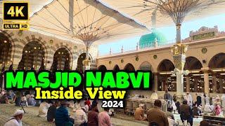 Inside Masjid Nabvi S.A.W 4K 2024 | Madinah Live Today | Javed Iqbal Vlogs