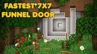 Fastest 7x7 Funnel Door in Minecraft