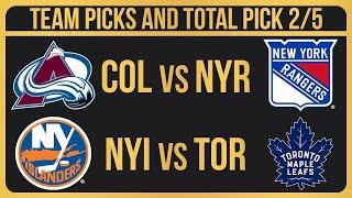 FREE NHL Picks Today 2/5/24 NHL Picks and Predictions