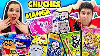 COMPETICION DE CHUCHES RARAS JAPONESAS  PROBANDO TODOS LOS DULCES DE JAPÓN 