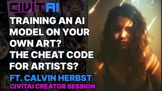 Training an AI Model on YOUR own Art to SHARE!? ft. Calvin Herbst // Civitai Creator Session