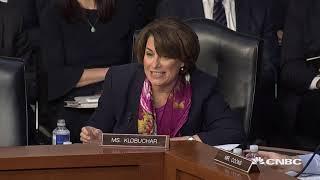 Sen. Amy Klobuchar questions attorney general nominee William Barr on obstruction