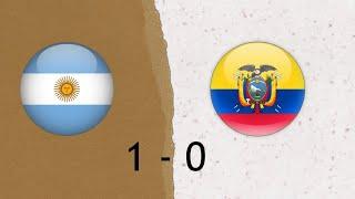 Argentina vs Ecuador | WC qualifiers | Messi goal by free kick 