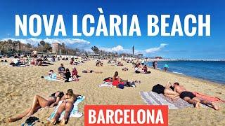 Nova Lcària Beach️Spring Vibes️Barcelona city 4k Chill walk