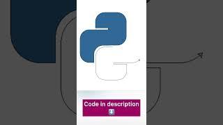 كود بلغة البرمجة بايثون لرسم لوغو بايثون Python logo