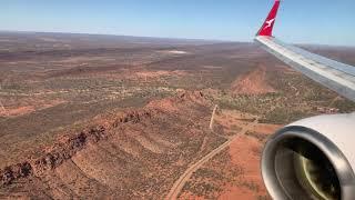 Landing Alice Springs | Views of West MacDonnell Ranges | Views of aircraft storage facility