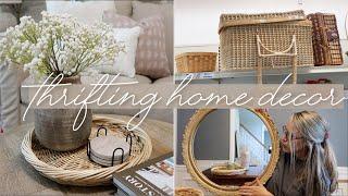 THRIFT SHOP WITH ME FOR HOME DECOR | HOME DECOR ON A BUDGET, THRIFT HAUL & THRIFTED STYLING IDEAS