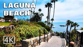 [4K] Laguna Beach - Orange County, California USA - Walking Tour