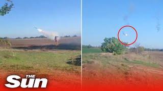 Ukrainian soldier shoots Russian cruise missile out of the sky with MANPAD