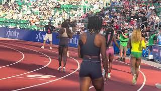 Women’s 100m Semi-finals Heat 3, 2024 U.S. Olympic Trials, Melissa Jefferson (10.87), Hobbs, Terry