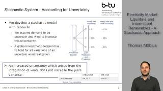 Electricity Market Equilibria and Intermittent Renewables – A Stochastic Approach