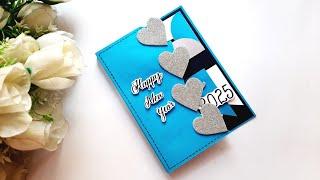 DIY - Happy New Year Card | New Year Greeting card idea 2025 | TUTORIAL