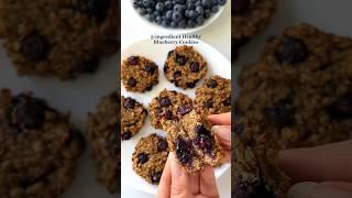 5-ingredient Healthy Blueberry Cookies #healthydessert #healthyrecipes #easyrecipes