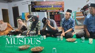 HASIL MUSYAWARAH || MUSYAWARAH DUSUN (MUSDUS) KRANGGAN, RABU, 26 JULI 2023