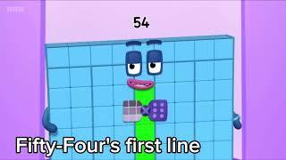 Numberblocks series 7 characters week 1 first lines