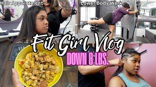 FIT GIRL VLOG| What I Eat In A Day To Lose Weight Naturally + Hair Maintenance + Lower Body Workout