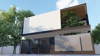 CASA DE 10X20/PLANO DE CASA CON ALBERCA 10x20M/10X20 HOUSE PLAN/HOUSE DESING AND IDEAS/ DOBLE ALTURA