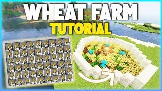 Minecraft EASY Wheat Farm Tutorial! 1.20+ (150+ Wheat P/H)