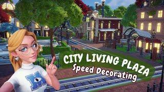 CITY LIVING PLAZA ️ // Decorate With Me // Speed Decorating // Disney Dreamlight Valley