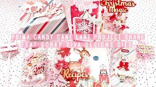 Project Share | Prima Christmas Candy Cane Lane Projects | Feat. Scrap Diva Designs