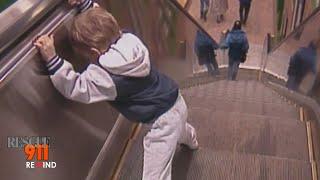 Rescue 911 Rewind - Escalator Traps Boy