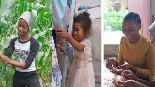 The dishes in the vegetable garden are familiar, picking it back to make dumplings to eat dumplings