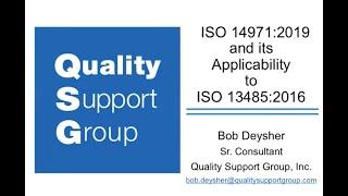 Course Agenda - ISO 14971 Overview