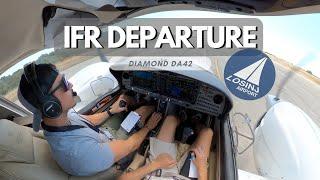 Diamond DA42 NG departing LDLO (Losinj Aerdrome) IFR