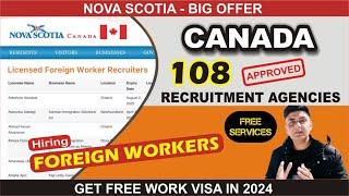  108 Approved Recruiters in CANADA | FREE Work Permit | Recruitment Agencies in CANADA