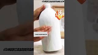 Luminária feita com garrafa de refrigerante #amor #casa #artesanato