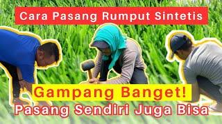 Cara Pasang Rumput Sintetis di Atas Drainage Cell ‼️