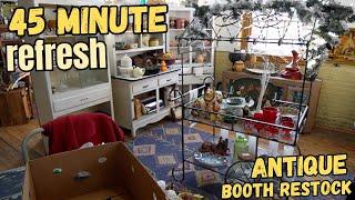 45 Minute BOOTH REFRESH | Antique Mall Booth | Reselling