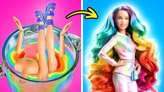 BARBIE IS A NERD Extreme Doll Makeover | Rich VS Broke Hacks & Gadgets by YayTime! FUN