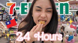 Eating *only* at 711 Taiwan for 24 Hours!! || Bea Borres