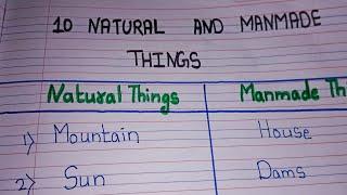 Natural and Man-made Things Names // 10 Natural and Man made things