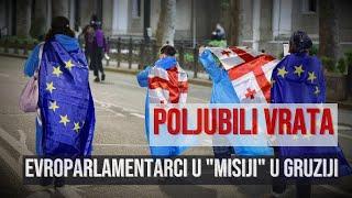 "Vi ste štetočine": EU poslanici poljubili vrata u Tbilisiju