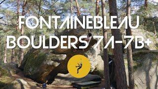 Incredible Fontainebleau Boulders 7A (V6) to 7B+ (V8)