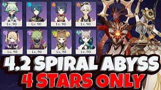 Spiral Abyss Floor 12 With 4 Star Teams | 4.2 Genshin Impact