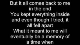 In the end - Linkin Park (with lyrics)