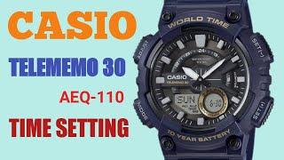 How To Set the Time Casio AEQ-110