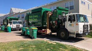 Waste Managenent McNeilus ZR Garbage Trucks In Alleys