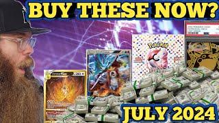 POKEMON INVESTING JULY 2024! Products & Cards IM Investing Into This Month.